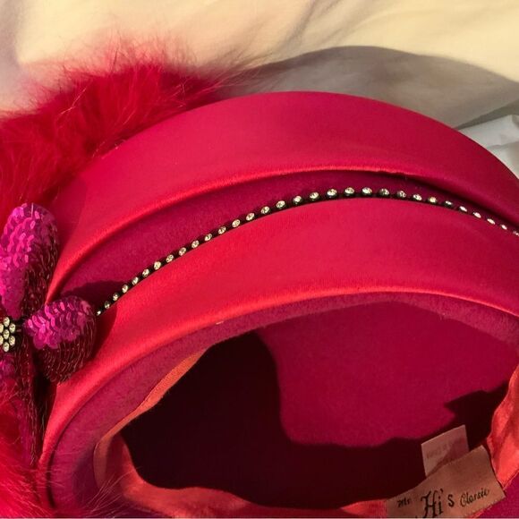 Mr Hi’s Classic  Ladies Pillbox Hat Rhinestone Church Wedding Pink 57.5 cm main image 13